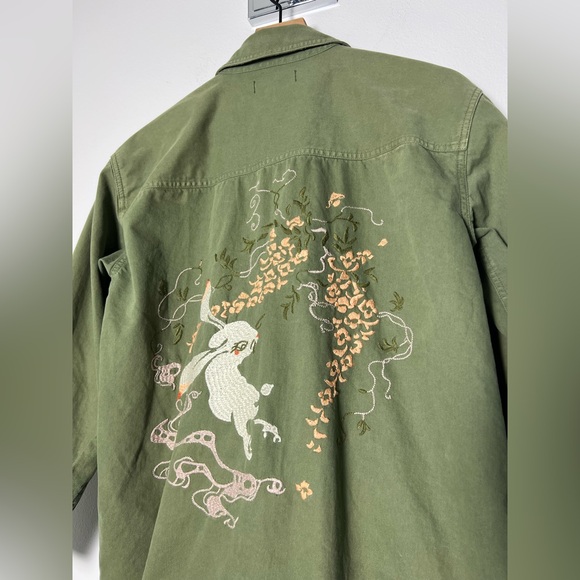 Madewell Olive Utility Jacket with Embroidery - Picture 11 of 13